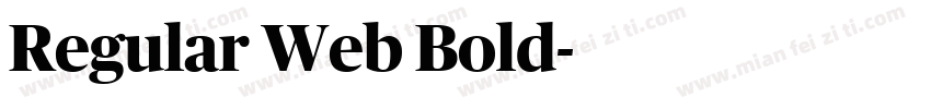 Regular Web Bold字体转换